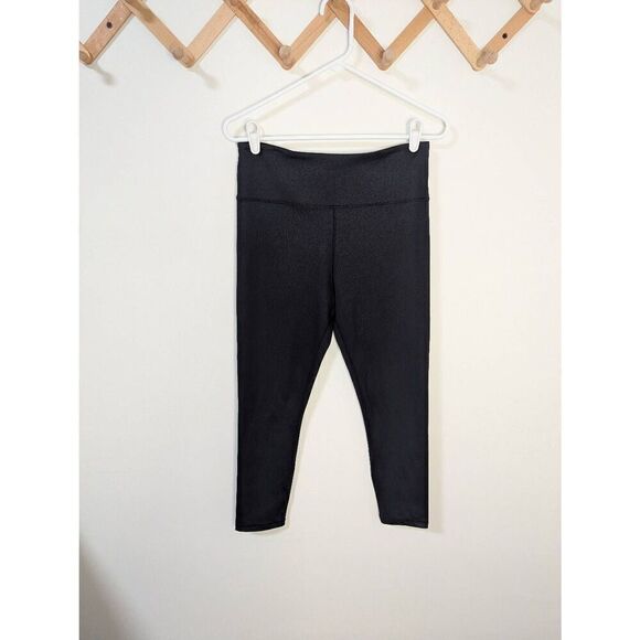 Zyia Active Black Patterned 7/8 Leggings - Size 12 - Picture 1 of 8